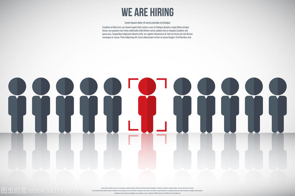 人力资源-我们是招聘, 海报, 网络横幅, 人力资源概念, Eps10 向量